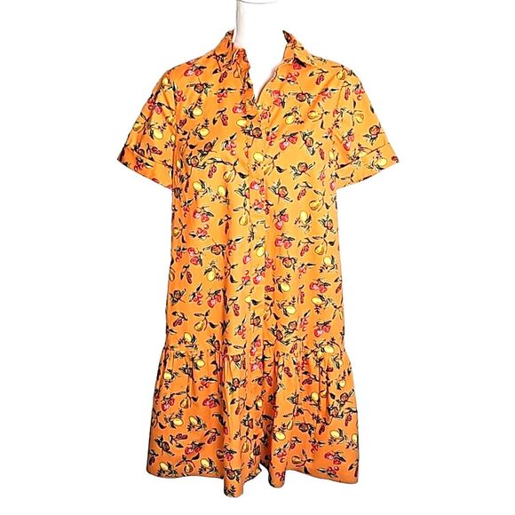 Donna Morgan Collared High Neck Button Down Folded Short Sleeve size 8 - Picture 2 of 13